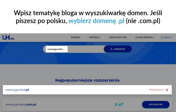 jak zacząć pisać bloga - wybór domeny