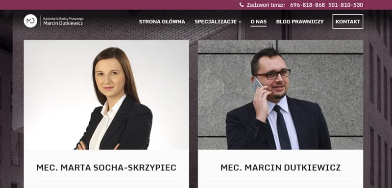 strona o nas kancelarii prawnej